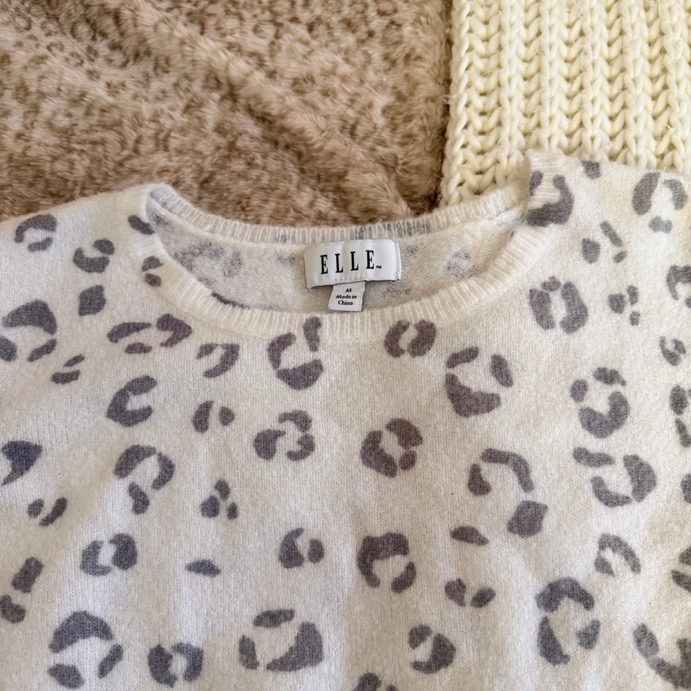 Jessica Simpson Max Studio Elle Sweater Bundle Bow Leopard Palm Print S M L - Picture 7 of 7